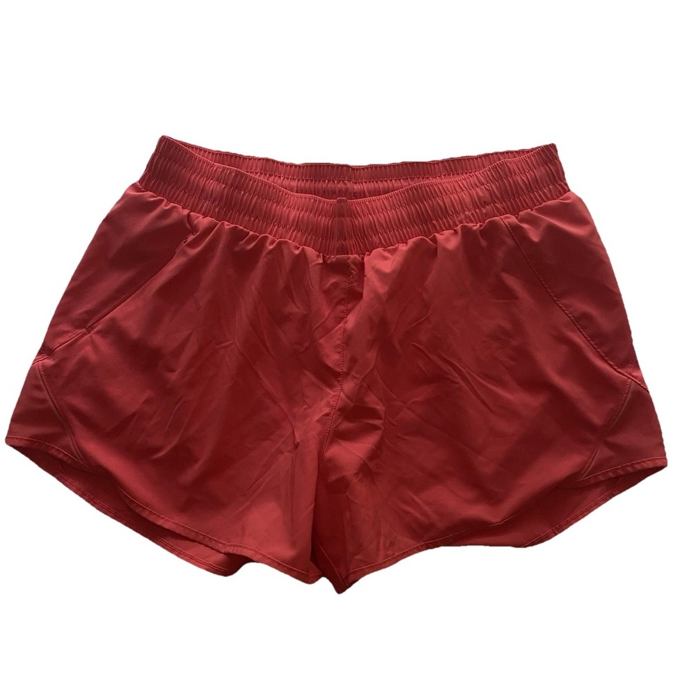 Xersion Womens Pink Polyester Running Shorts w/Briefs Medium Quick Dry EUC